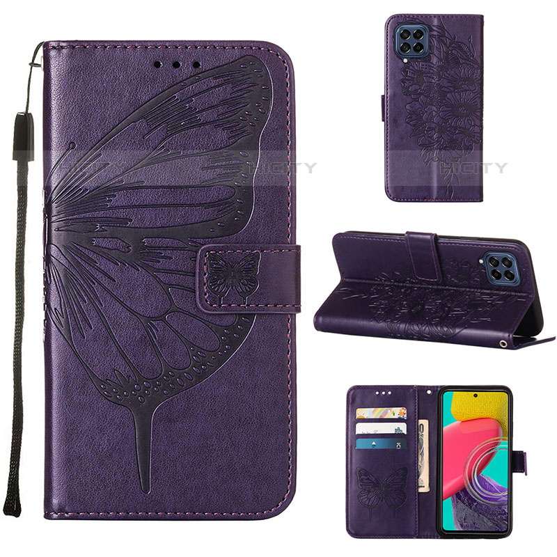 Funda de Cuero Cartera con Soporte Mariposa Carcasa Y02B para Samsung Galaxy M53 5G