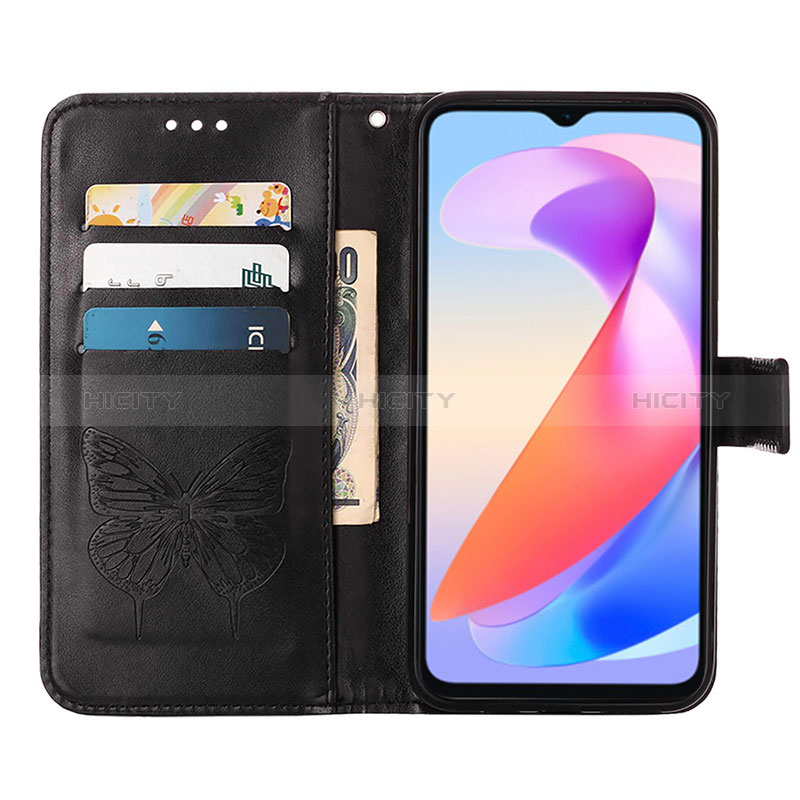 Funda de Cuero Cartera con Soporte Mariposa Carcasa YB1 para Huawei Honor X6a