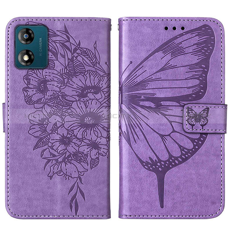 Funda de Cuero Cartera con Soporte Mariposa Carcasa YB1 para Motorola Moto E13