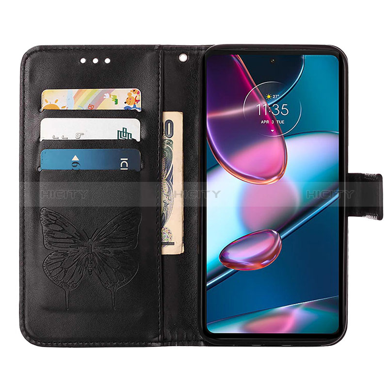 Funda de Cuero Cartera con Soporte Mariposa Carcasa YB1 para Motorola Moto Edge Plus (2023) 5G