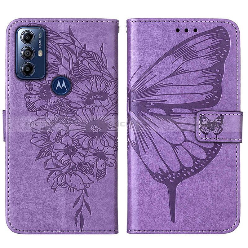 Funda de Cuero Cartera con Soporte Mariposa Carcasa YB1 para Motorola Moto G Play Gen 2