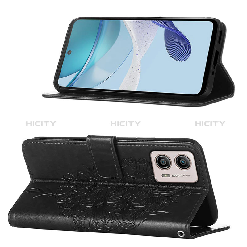 Funda de Cuero Cartera con Soporte Mariposa Carcasa YB1 para Motorola Moto G53y 5G