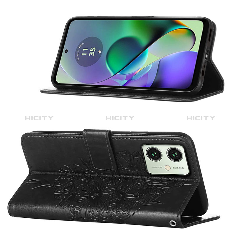 Funda de Cuero Cartera con Soporte Mariposa Carcasa YB1 para Motorola Moto G54 5G