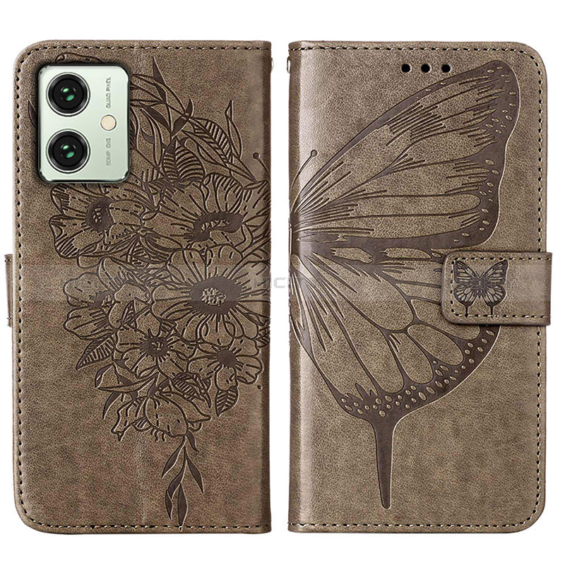 Funda de Cuero Cartera con Soporte Mariposa Carcasa YB1 para Motorola Moto G54 5G