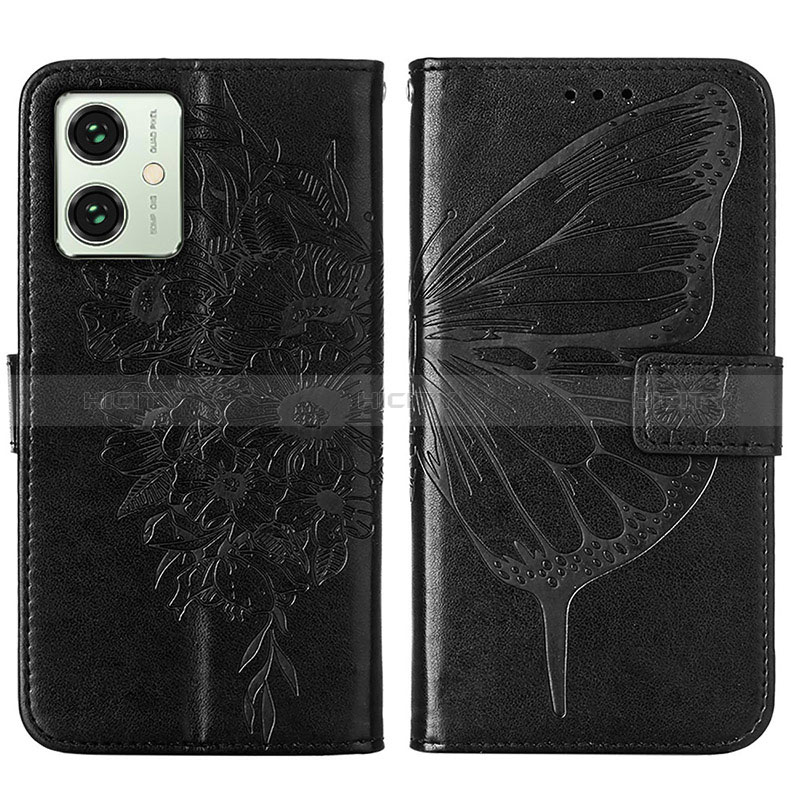 Funda de Cuero Cartera con Soporte Mariposa Carcasa YB1 para Motorola Moto G54 5G