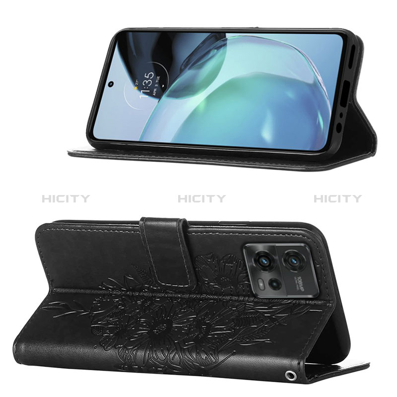 Funda de Cuero Cartera con Soporte Mariposa Carcasa YB1 para Motorola Moto G72