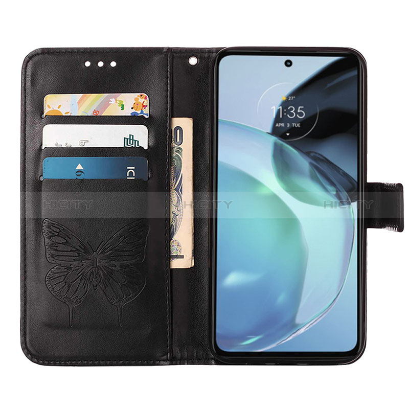 Funda de Cuero Cartera con Soporte Mariposa Carcasa YB1 para Motorola Moto G72