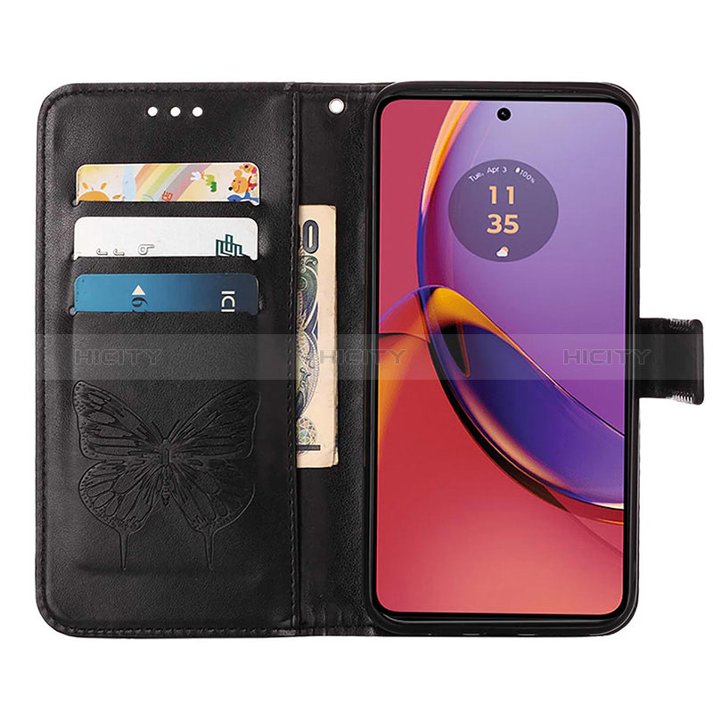 Funda de Cuero Cartera con Soporte Mariposa Carcasa YB1 para Motorola Moto G84 5G