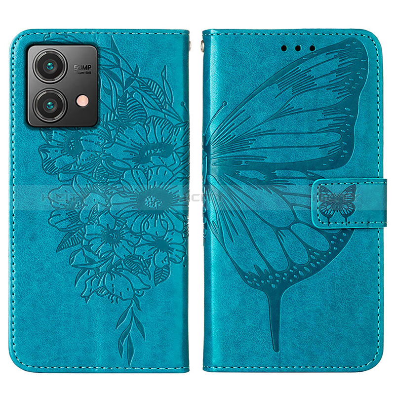 Funda de Cuero Cartera con Soporte Mariposa Carcasa YB1 para Motorola Moto G84 5G