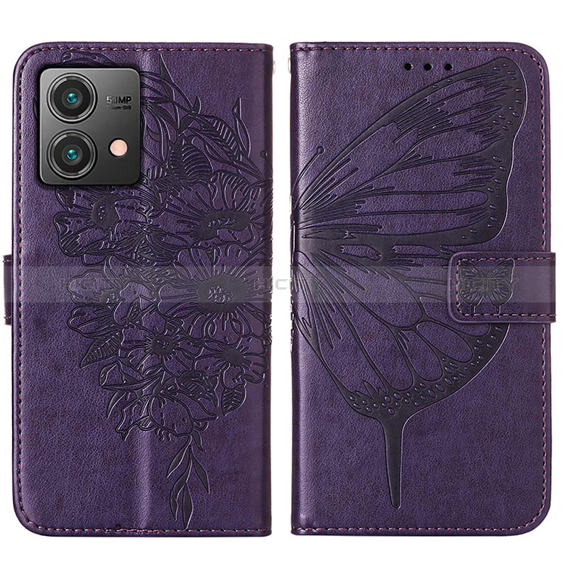 Funda de Cuero Cartera con Soporte Mariposa Carcasa YB1 para Motorola Moto G84 5G