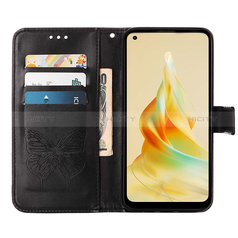 Funda de Cuero Cartera con Soporte Mariposa Carcasa YB1 para Oppo Reno8 T 4G