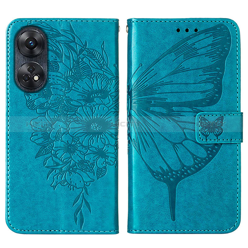 Funda de Cuero Cartera con Soporte Mariposa Carcasa YB1 para Oppo Reno8 T 4G