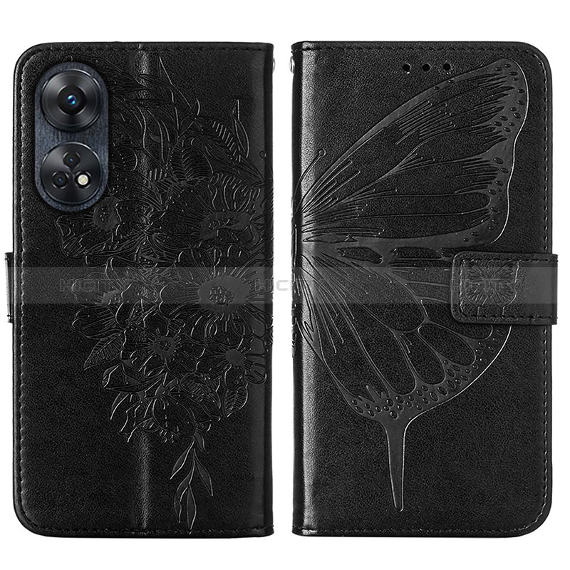 Funda de Cuero Cartera con Soporte Mariposa Carcasa YB1 para Oppo Reno8 T 4G