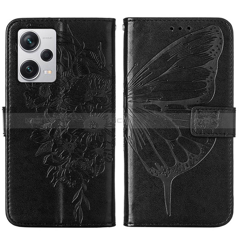 Funda de Cuero Cartera con Soporte Mariposa Carcasa YB1 para Xiaomi Redmi Note 12 Pro+ Plus 5G