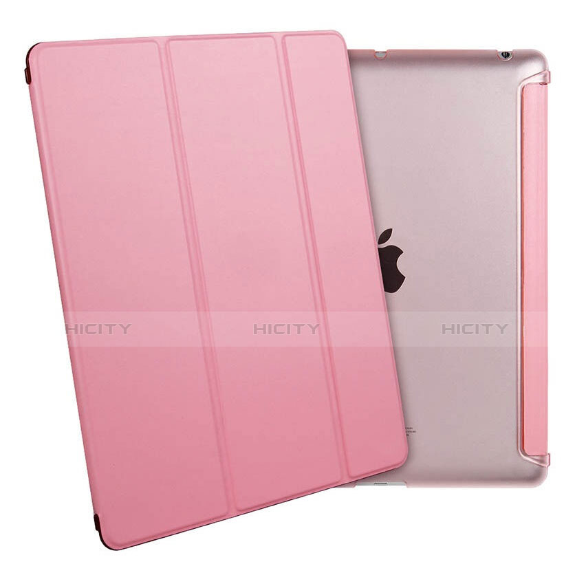 Funda de Cuero Cartera con Soporte para Apple iPad 2 Rosa