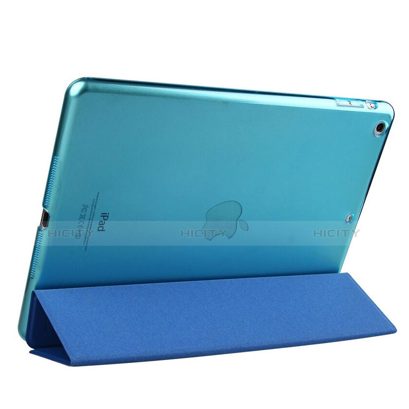 Funda de Cuero Cartera con Soporte para Apple iPad Air Azul