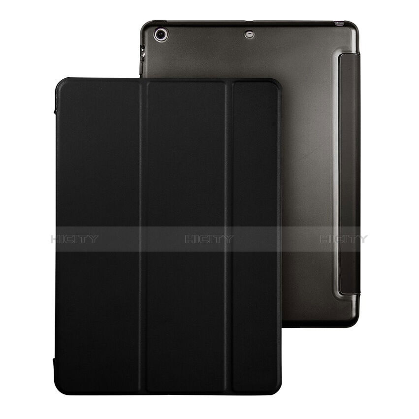 Funda de Cuero Cartera con Soporte para Apple iPad Air Negro