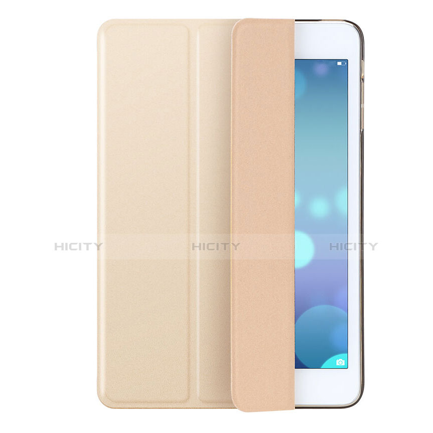 Funda de Cuero Cartera con Soporte para Apple iPad Mini 2 Oro