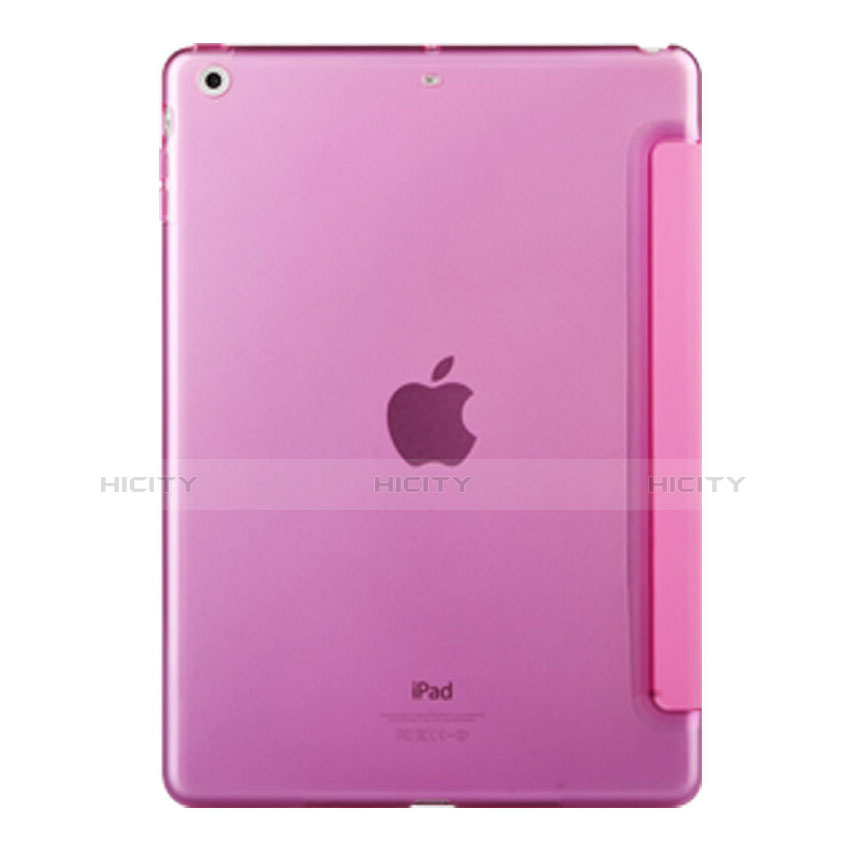 Funda de Cuero Cartera con Soporte para Apple iPad Mini 2 Rosa Roja