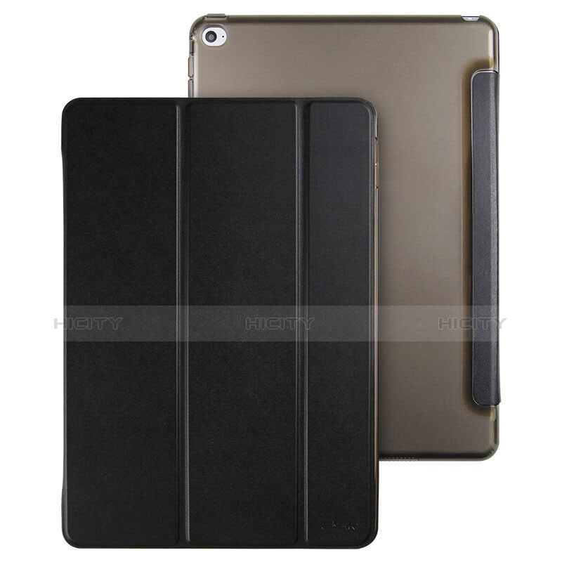 Funda de Cuero Cartera con Soporte para Apple iPad Mini 4 Negro