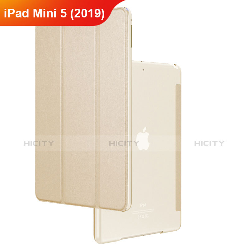 Funda de Cuero Cartera con Soporte para Apple iPad Mini 5 (2019) Oro