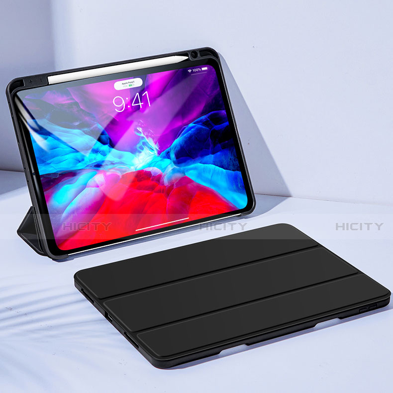 Funda de Cuero Cartera con Soporte para Apple iPad Pro 11 (2020) Negro