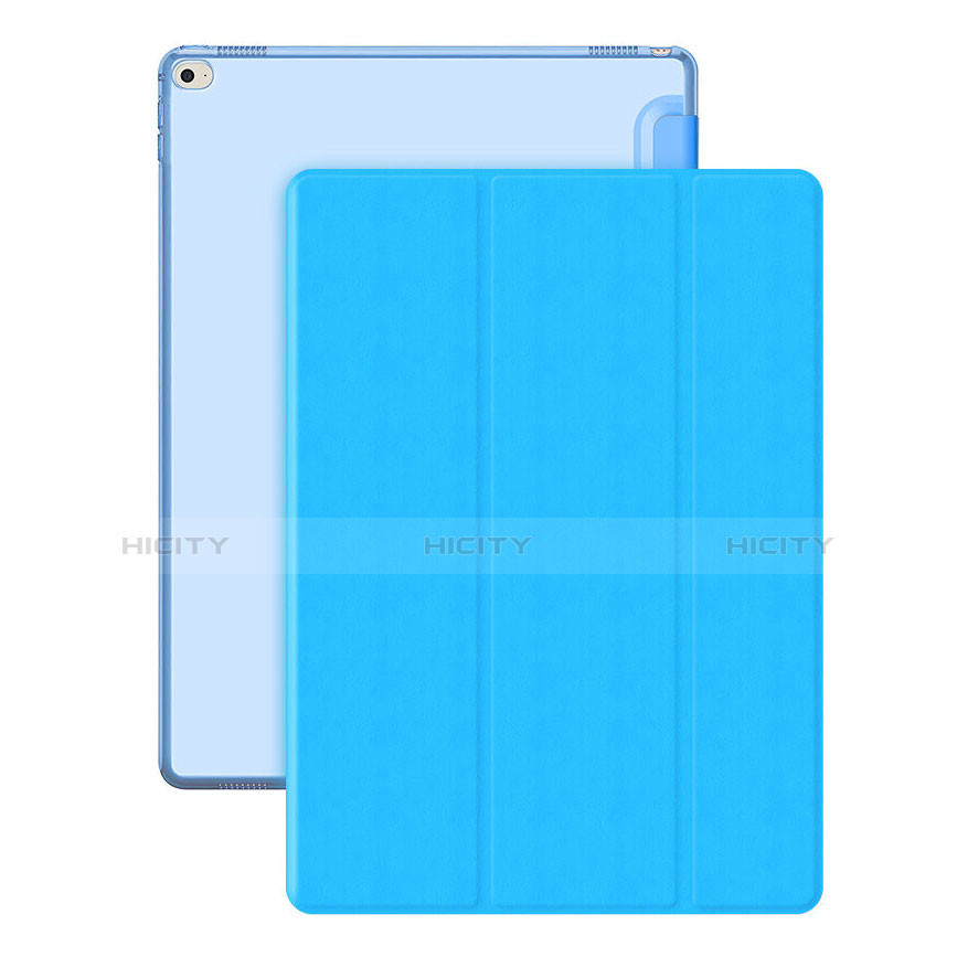 Funda de Cuero Cartera con Soporte para Apple iPad Pro 12.9 Azul Cielo