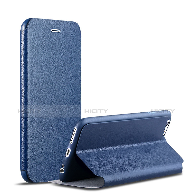 Funda de Cuero Cartera con Soporte para Apple iPhone 6 Azul