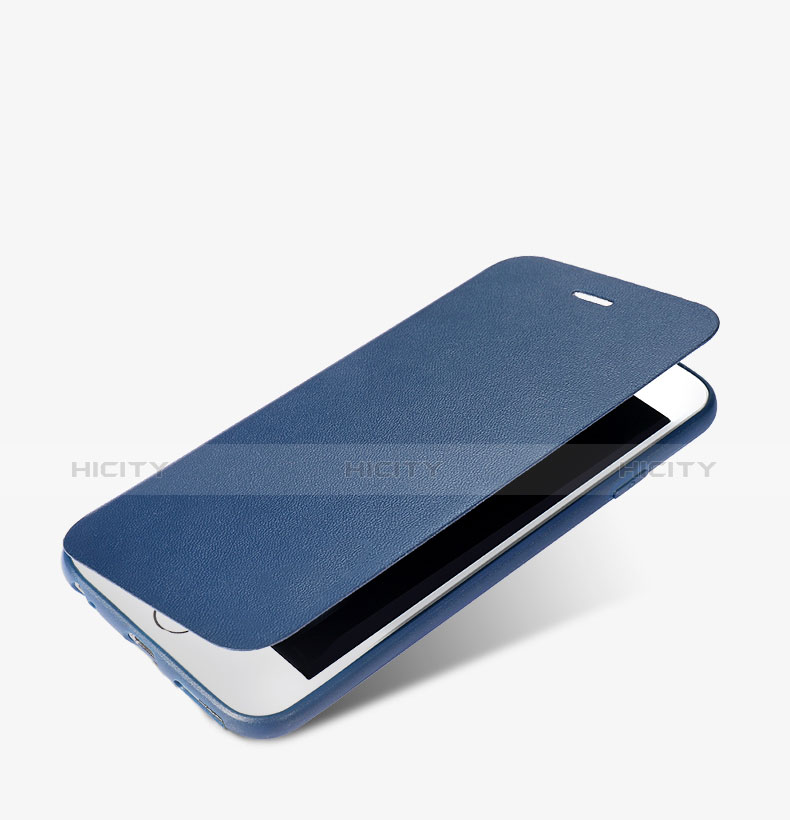 Funda de Cuero Cartera con Soporte para Apple iPhone 6 Azul