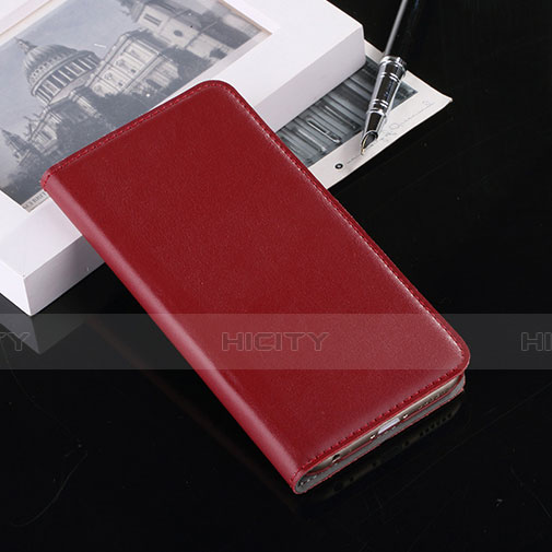 Funda de Cuero Cartera con Soporte para Apple iPhone 6 Plus Rojo