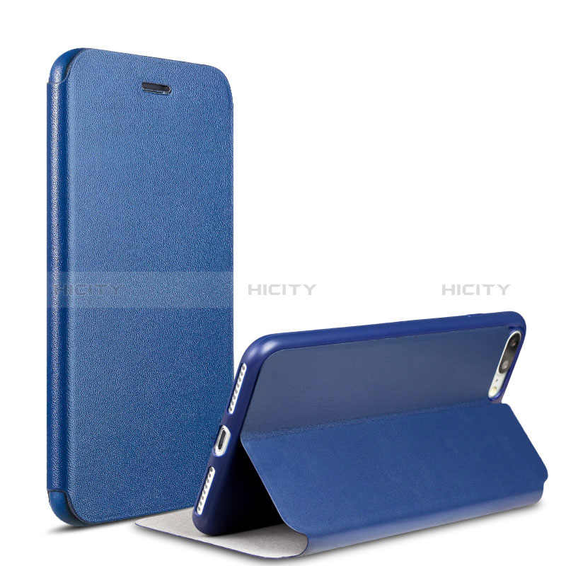 Funda de Cuero Cartera con Soporte para Apple iPhone 8 Plus Azul