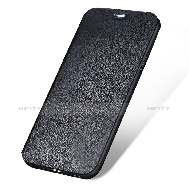 Funda de Cuero Cartera con Soporte para Apple iPhone X Negro