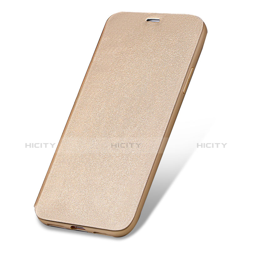 Funda de Cuero Cartera con Soporte para Apple iPhone Xs Oro