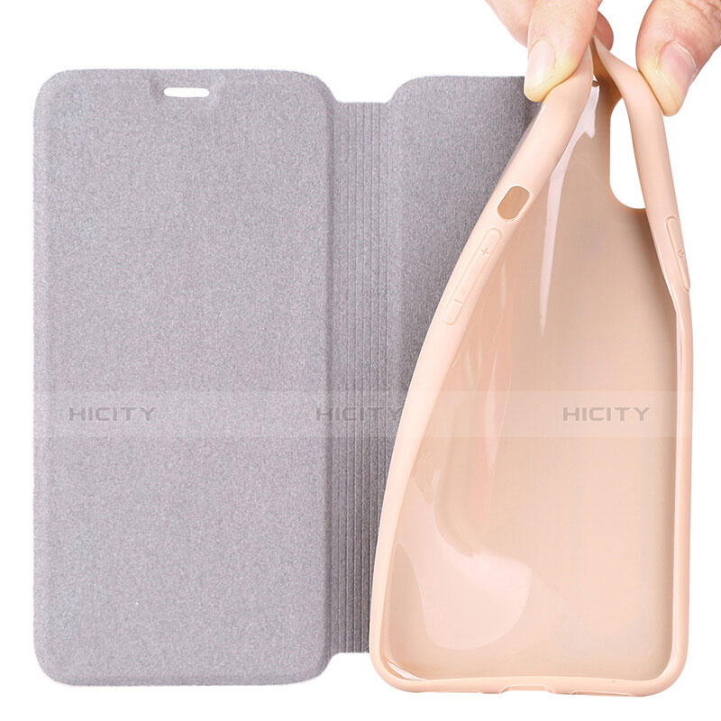 Funda de Cuero Cartera con Soporte para Apple iPhone Xs Oro