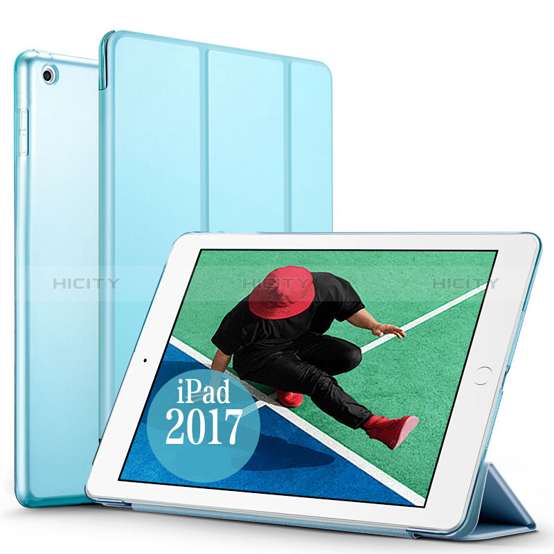 Funda de Cuero Cartera con Soporte para Apple New iPad 9.7 (2018) Azul Cielo