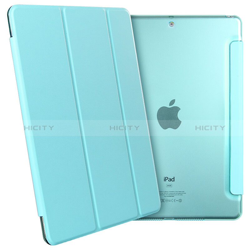 Funda de Cuero Cartera con Soporte para Apple New iPad 9.7 (2018) Azul Cielo