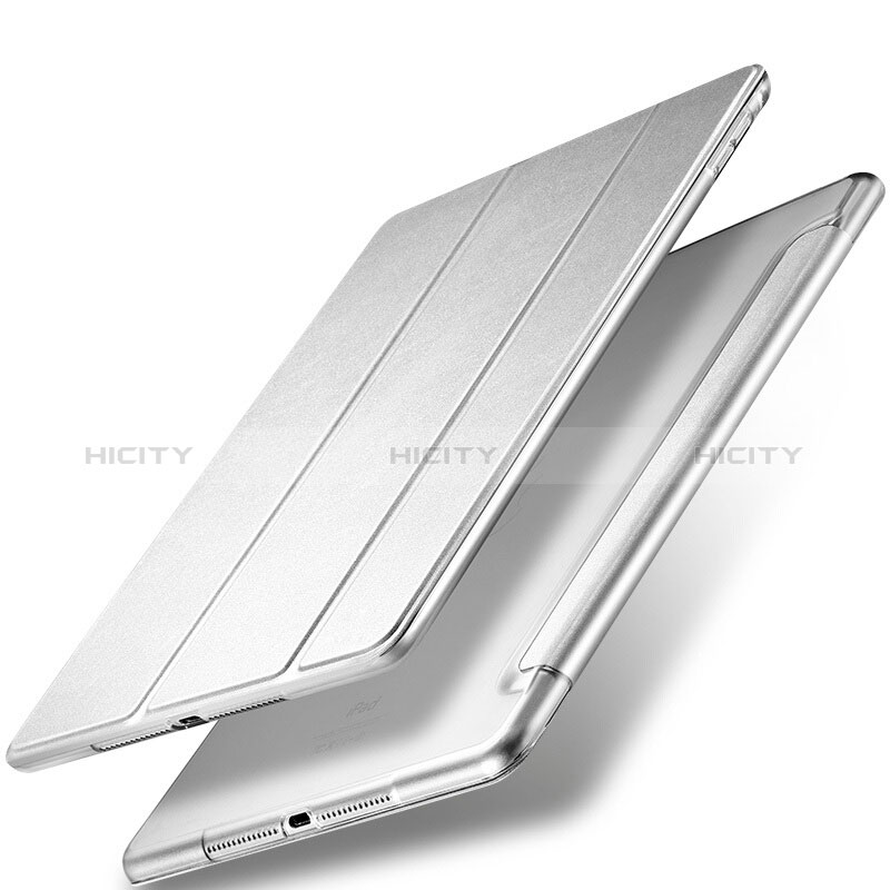 Funda de Cuero Cartera con Soporte para Apple New iPad 9.7 (2018) Plata