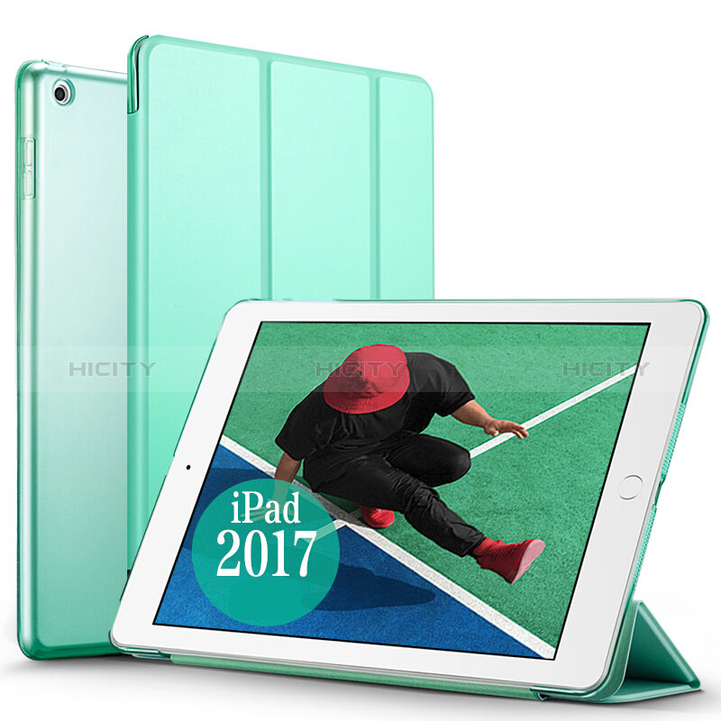 Funda de Cuero Cartera con Soporte para Apple New iPad 9.7 (2018) Verde