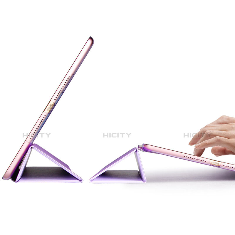 Funda de Cuero Cartera con Soporte para Apple New iPad Pro 9.7 (2017) Morado