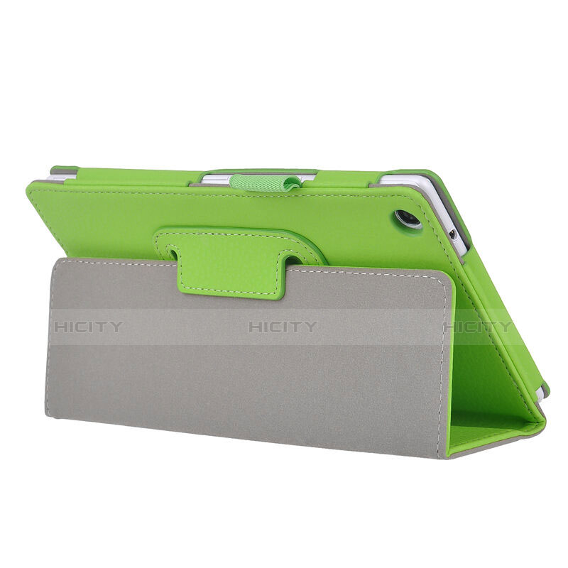 Funda de Cuero Cartera con Soporte para Asus ZenPad C 7.0 Z170CG Verde