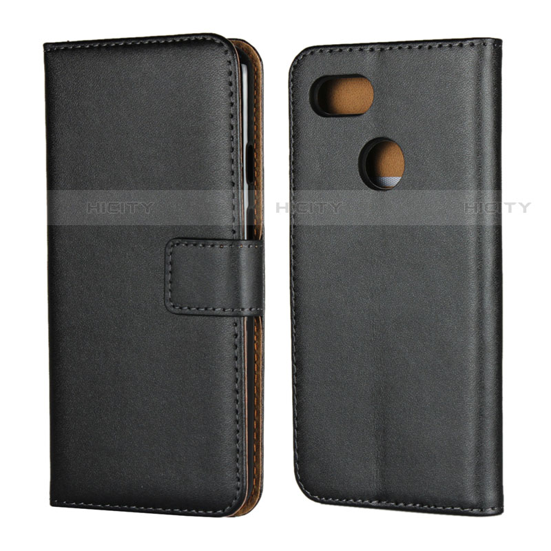 Funda de Cuero Cartera con Soporte para Google Pixel 3 Negro