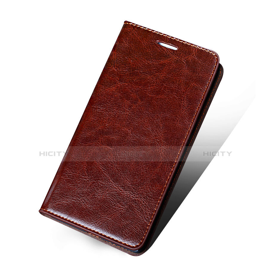 Funda de Cuero Cartera con Soporte para Huawei GR5 Marron