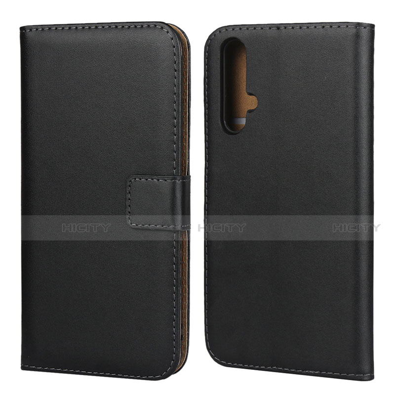 Funda de Cuero Cartera con Soporte para Huawei Honor 20 Negro