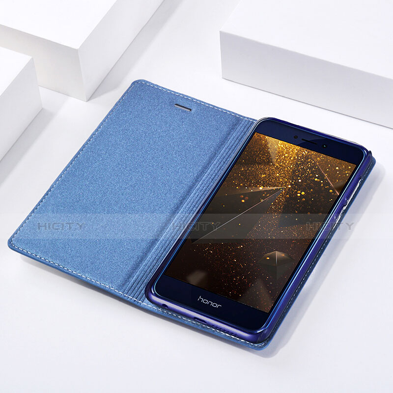 Funda de Cuero Cartera con Soporte para Huawei Honor 8 Azul