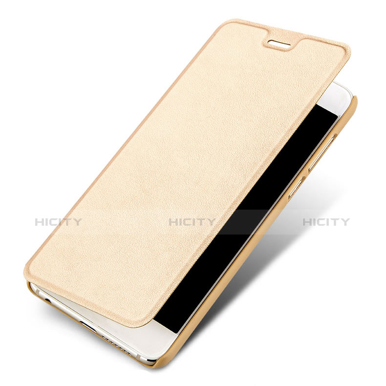 Funda de Cuero Cartera con Soporte para Huawei Honor 8 Oro