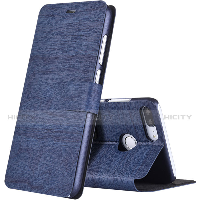 Funda de Cuero Cartera con Soporte para Huawei Honor 9 Lite Azul