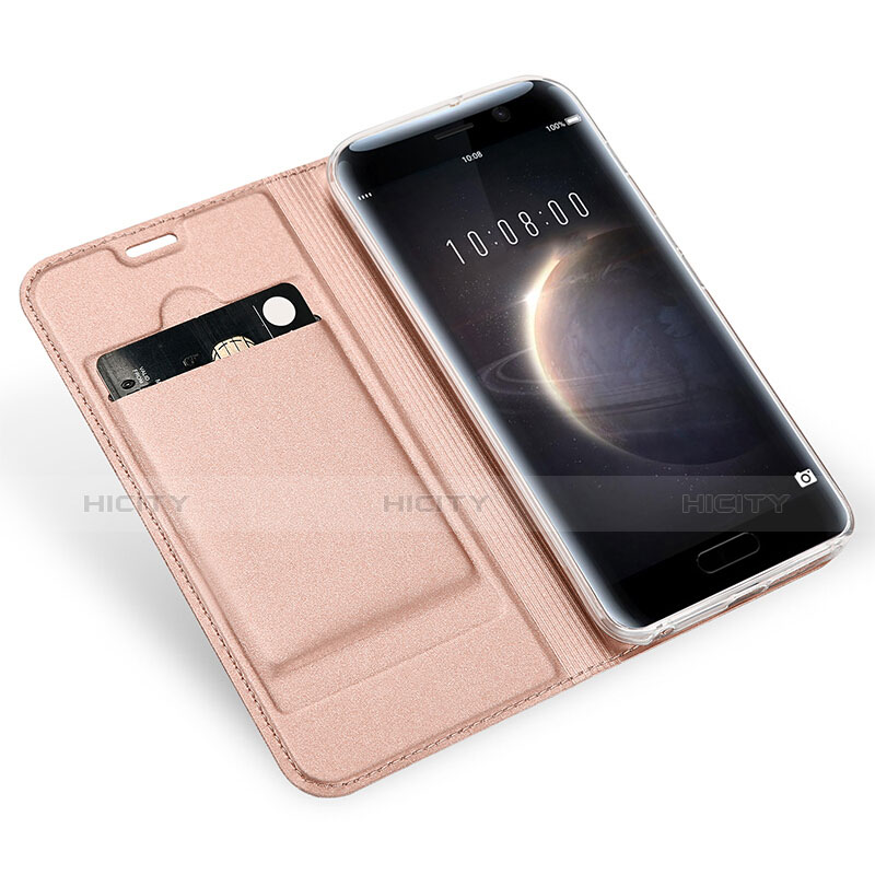 Funda de Cuero Cartera con Soporte para Huawei Honor Magic Oro Rosa