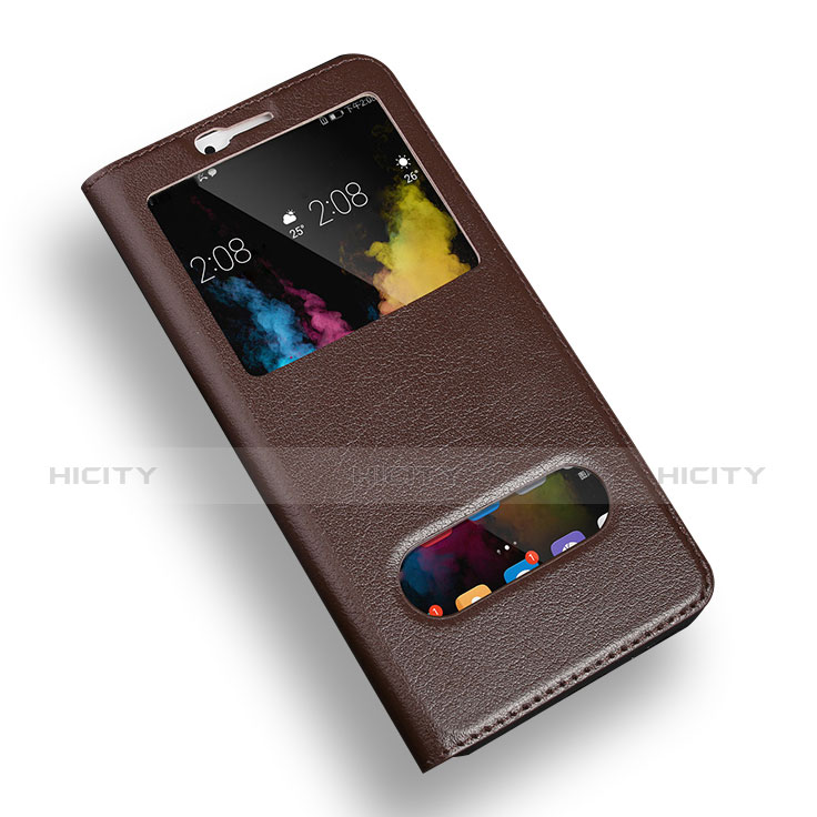 Funda de Cuero Cartera con Soporte para Huawei Honor Play 7X Marron