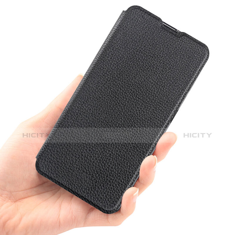 Funda de Cuero Cartera con Soporte para Huawei Honor View 20 Negro