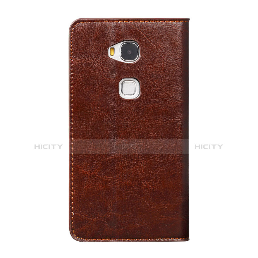 Funda de Cuero Cartera con Soporte para Huawei Honor X5 Marron